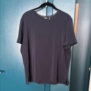 Theory Navy Short Sleeve Shirt